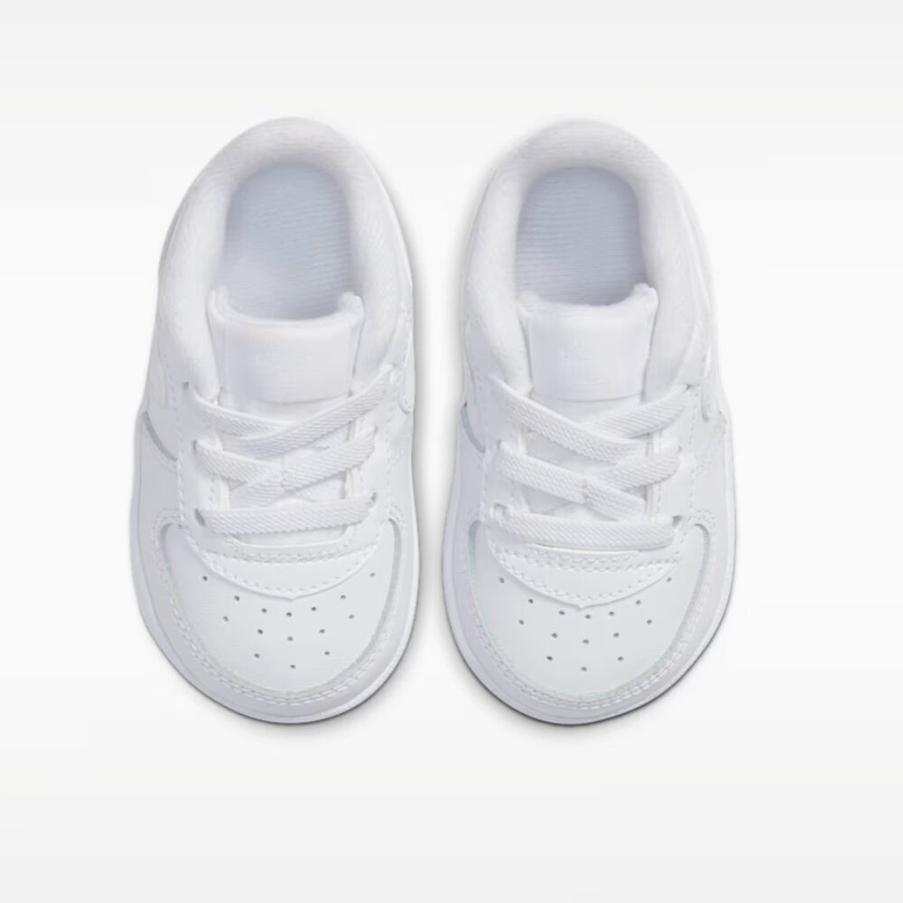 Brand New Nike Force 1 White Crib Baby Shoes Walker Size 3C No Tie Slip On